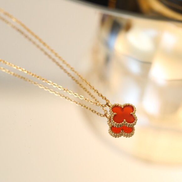✅Van Cleef & Arpels 18K gold red agate necklace - Picture 6 of 6